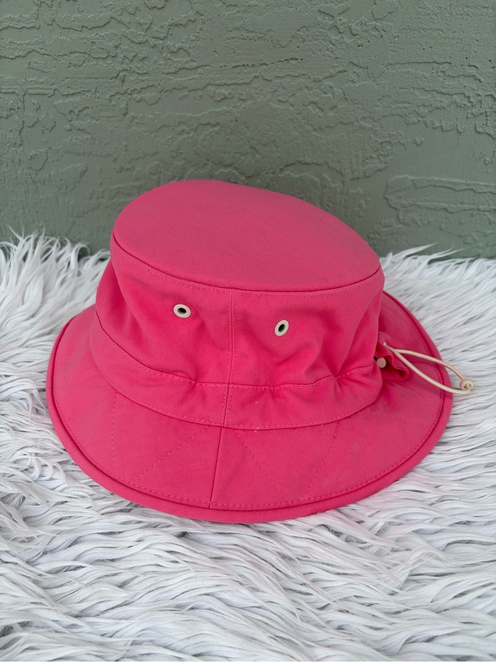 Women's Pink Bucket Hat with Adjustable Cord